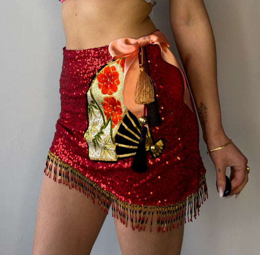 Glitter Fantassle ASF Mini Skirt *verhuur*