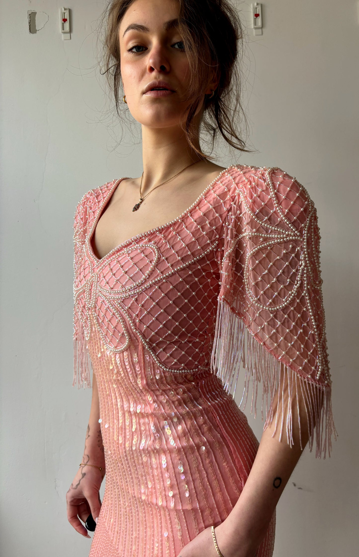 Beaded Vintage Dress *verhuur*