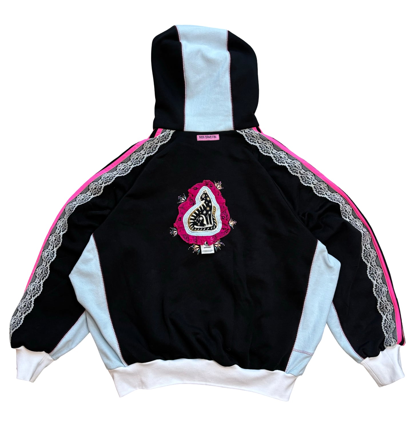 Black & Pink Tiger Adidas Hoodie