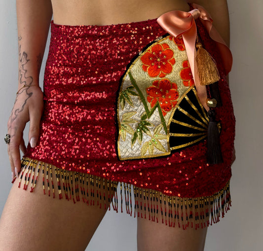 Glitter Fantassle ASF Mini Skirt *verhuur*