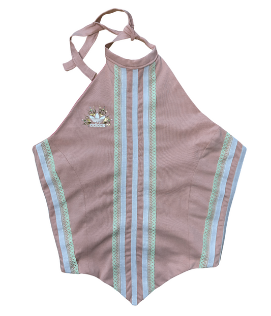 Baby Pink Adidas Corset Top