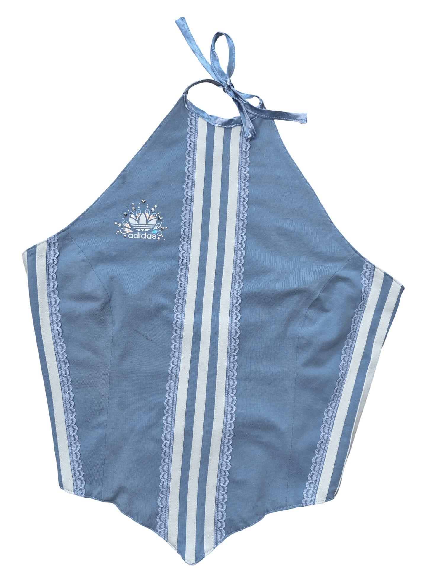 Ice Blue Adidas Corset Top