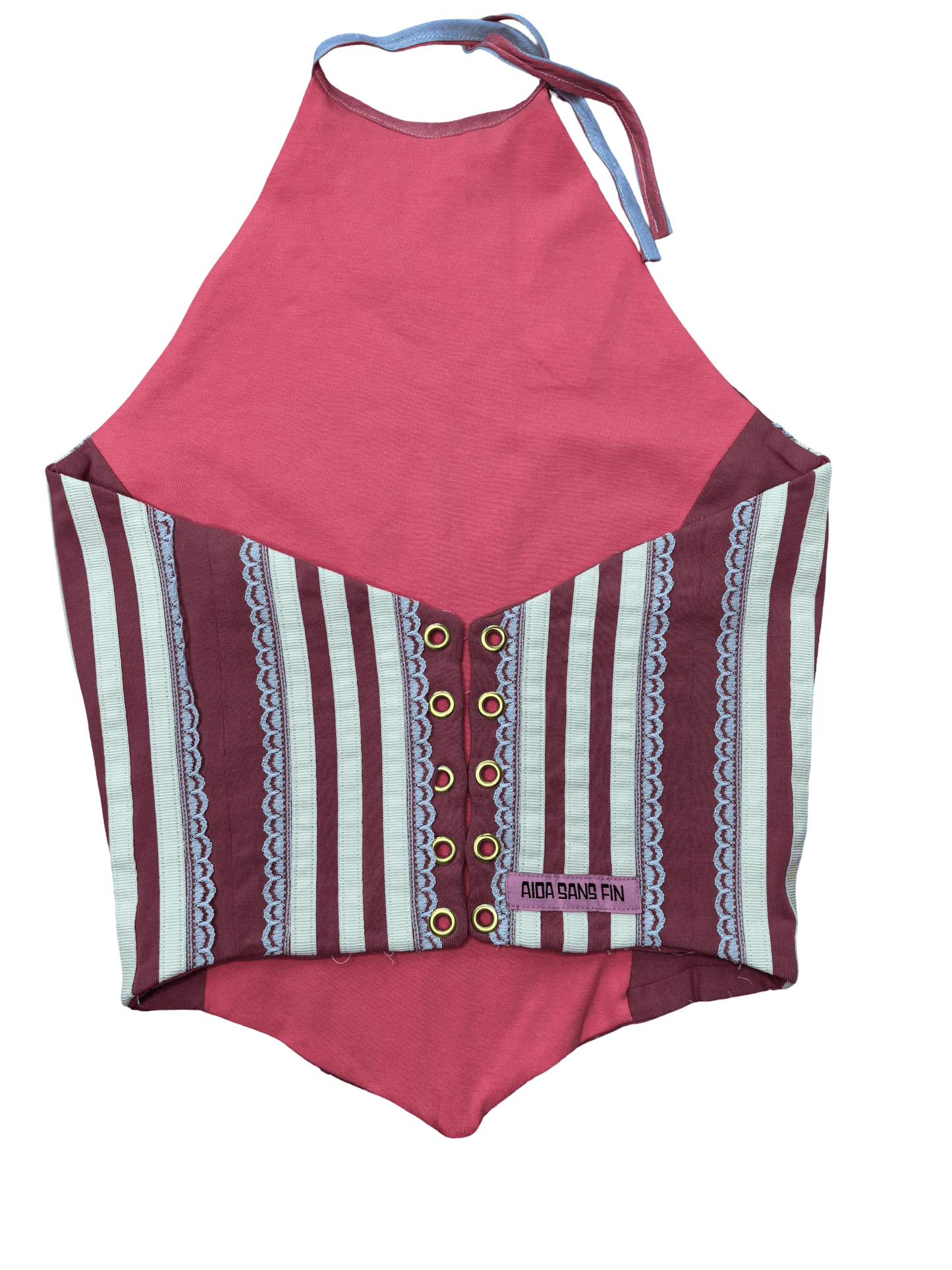 Dirty Pink & Periwinkle Adidas Corset Top