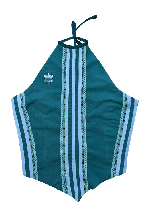 Sage Green Adidas Corset Top