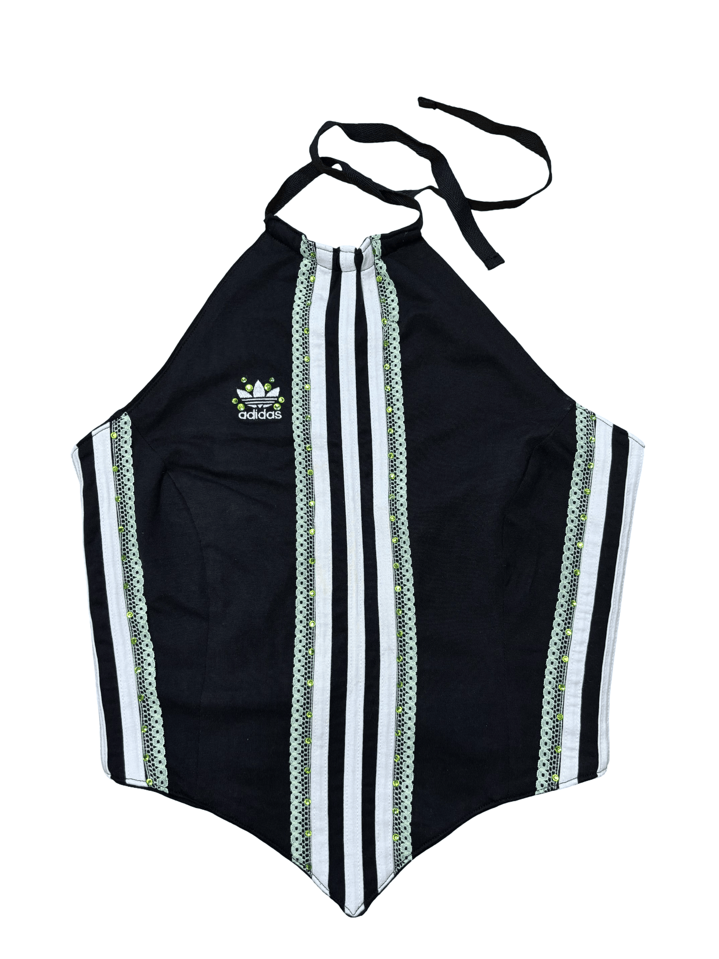Black ´n Little Lime Adidas Corset Top