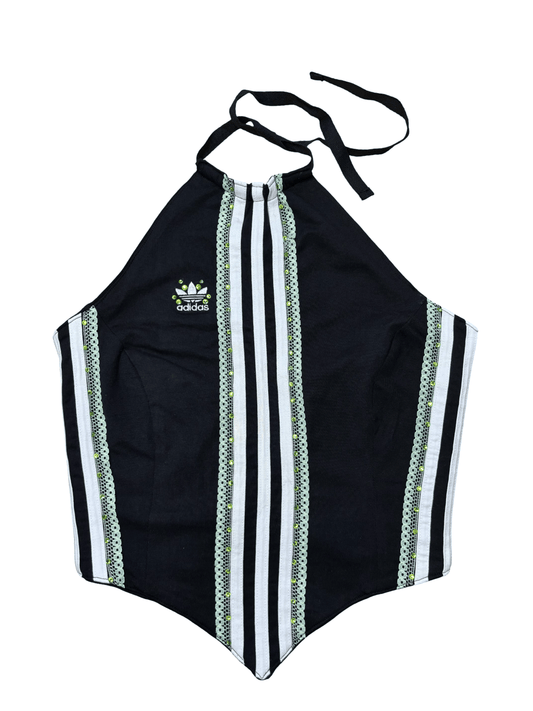 Black ´n Little Lime Adidas Corset Top